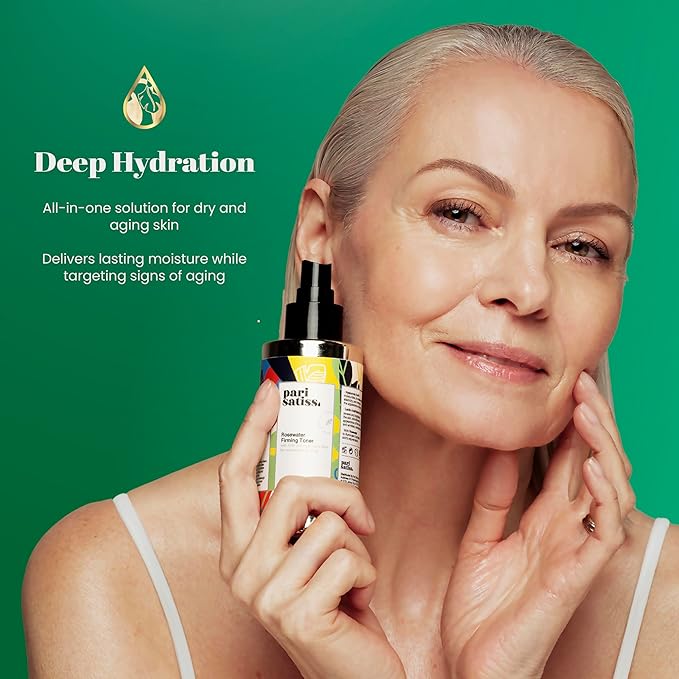 Hydrating Toner for Face, Anti Aging Rose Water Spray for Face with AHA, Hyaluronic Acid and Glycerin, Rosewater Face Mist, Travel Size Toner for Face 3.4 oz
