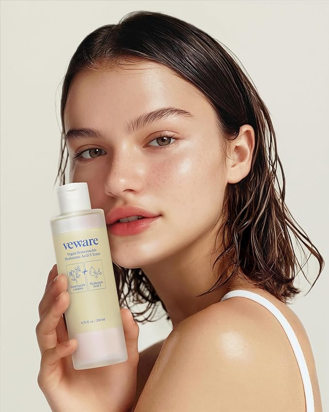 Vegan Honeysuckle Hyaluronic Acid 5 Toner - Hydrating & Soothing Toner for Sensitive Skin - Fragrance-Free, Alcohol-Free, 200ml