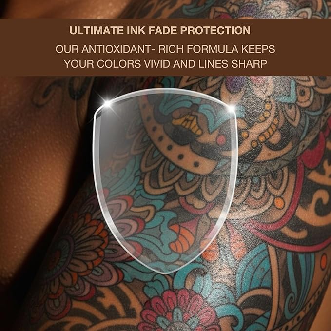 Tattoo Safe Tanning Bed Lotion - Indoor Dark Tanning Accelerator with Fade Protection | Tattoo Color Enhancer & Hydrating Skin Formula (Original 6.76 Fl Oz)