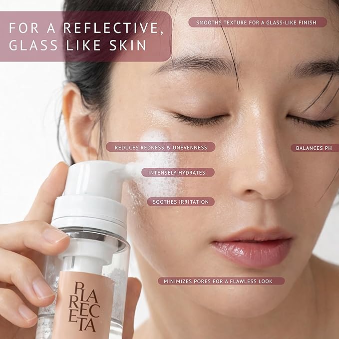 Plareceta Firming Micro-Bubble Toner – Hydrating & PH Balancing Korean Skin Toner with Niacinamide & Hyaluronic Acid – Reduces Wrinkles & Soothes Sensitive Skin 5.07 Fl Oz