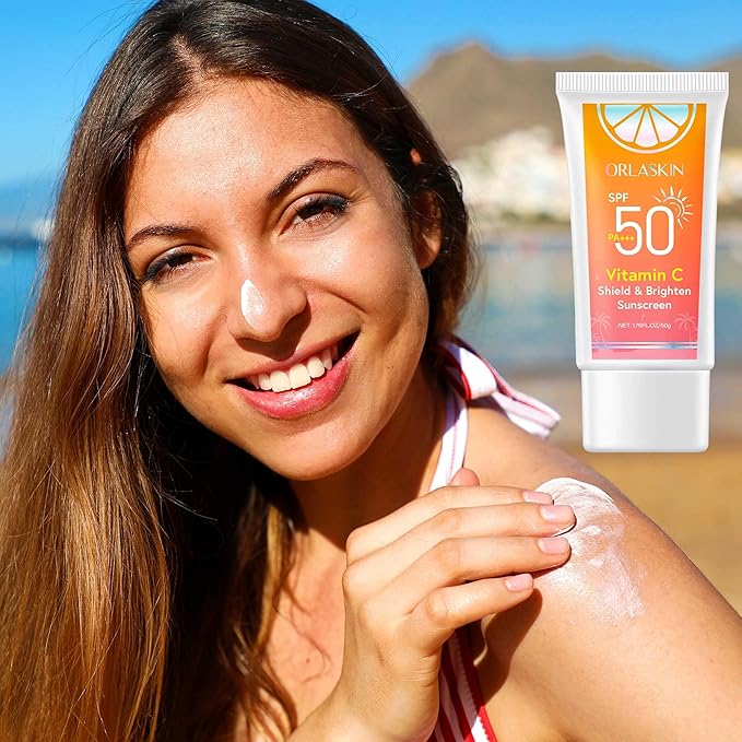 Sunscreen SPF 50 - Dry Waterproof Non-Greasy Broad Spectrum Body & Face Sunscreen Lotion for Sensitive Skin - On-the-Go Days Fast-Absorbing, Water and Sweat Resistant (Travel-Size Sunscreen)