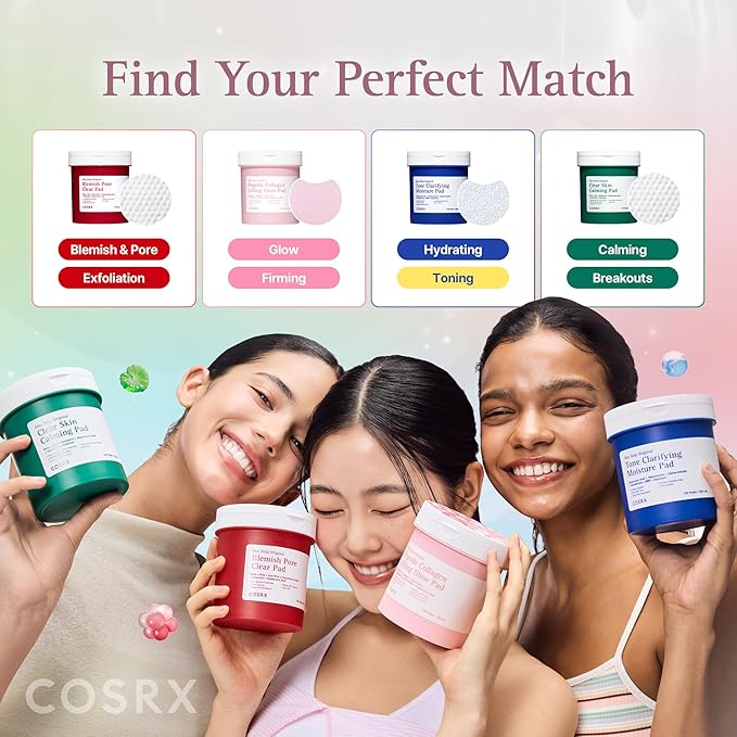 COSRX OneStep Original Tone Clarifying Moisture Pad, 100 Pads, Daily Toning Pad for Skin Texture & Hydration & Evening Skin Tone with Arbutin, Glutathione & 12 Hyaluronic Acids, Korean Skin Care
