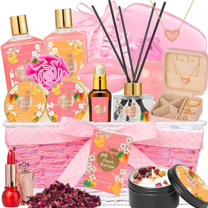 Mothers Day Gifts for Women - 23Piece Relaxing Bath and Body Gift Baskets Set Spa Gift Baskets for Women, Gift Sets | Gift for Mom, Birthday, Christmas, Holiday, Anniversary, Valentines Day Gift