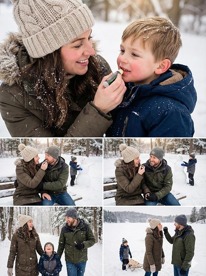 Earth's Daughter USDA Organic Lip Balm 6-Pack - Fruit Flavors, Beeswax, Coconut Oil, Vitamin E - Best Lip Repair Chapstick for Dry Cracked Lips - Moisturizing Lip Care