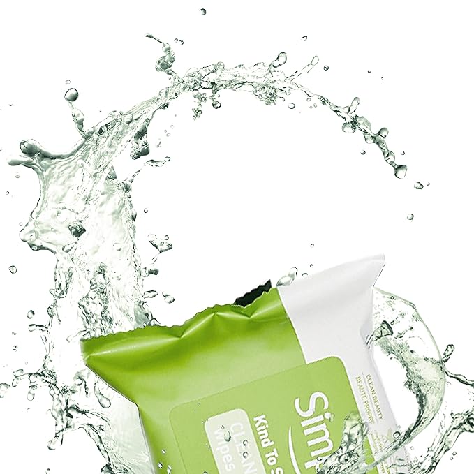 Simple Kind to Skin Facial Wipes Gentle and Effective Makeup Remover Cleansing Free from color and dye artificial perfume and harsh chemicals 25 Wipes (Pack of 3)