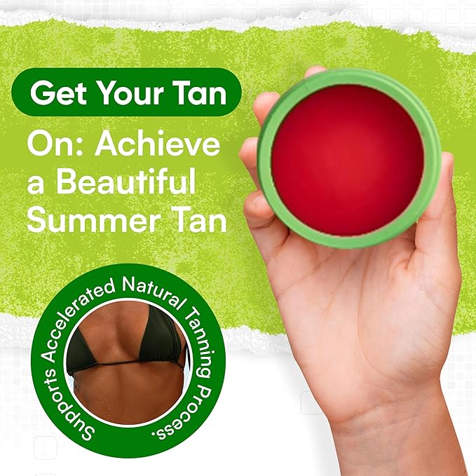 Carrot Sun Tanning Accelerator – 350ml Tropical Fruits Tanning Gel – Natural Extract Dark Tanning Lotion for All Skin Types – Tan Lotion with Tropical Fruits for Even Beautiful Skin Coloring – SPF0