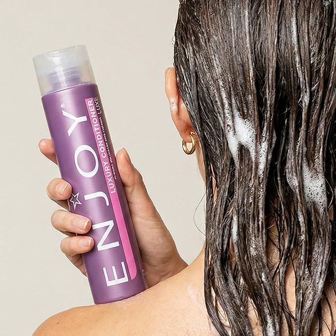 Enjoy Luxury Conditioner - Eliminates Frizz Cleansing Moisturizing Smoothing - Sulfate Free For Thick Coarse or Curly Hair (33.8 Fl Oz)