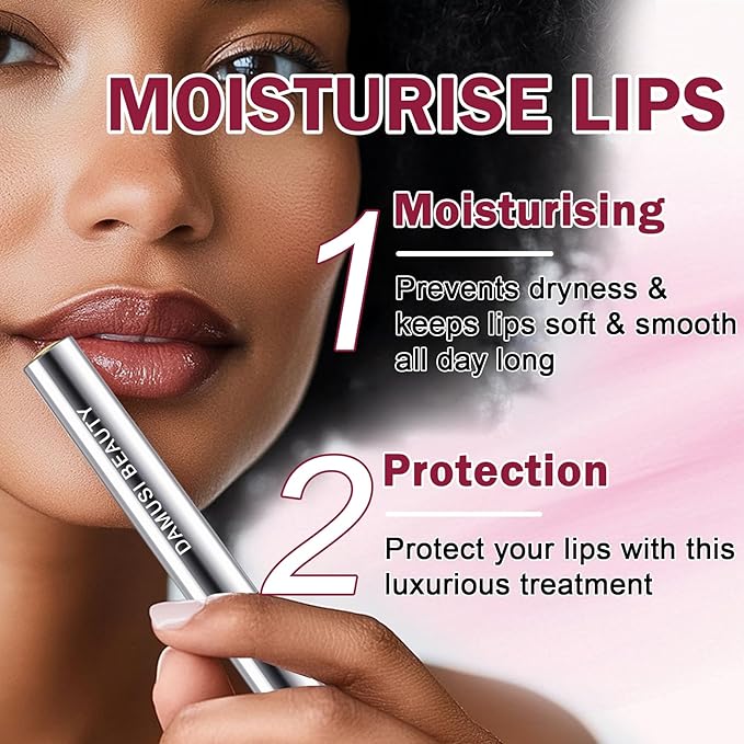 DAMUSI 2PCS Tinted Lip Balm,Moisturizing Lipstick for Women,Hydrating Solid Lip Gloss,Sheer Formula and Lightweight Lip Care Balm for Dry Lips（Black Candy）