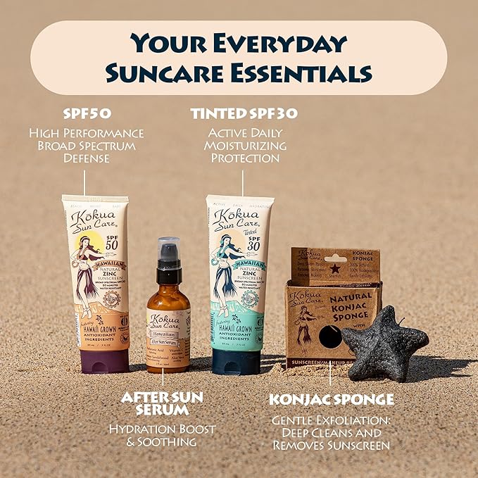 Kokua Sun Care Hawaiian Reef Safe SPF 30 | Zinc Oxide | Tinted Mineral for Face & Body | Sun Protection | Water Resistant | Chemical Free | Natural Ingredients