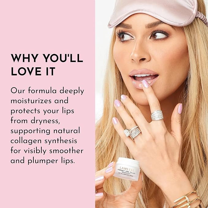 Lawless Women's Forget The Filler Overnight Lip Plumping, Juicy Watermelon, 0.28 Ounce (Pack of 1)