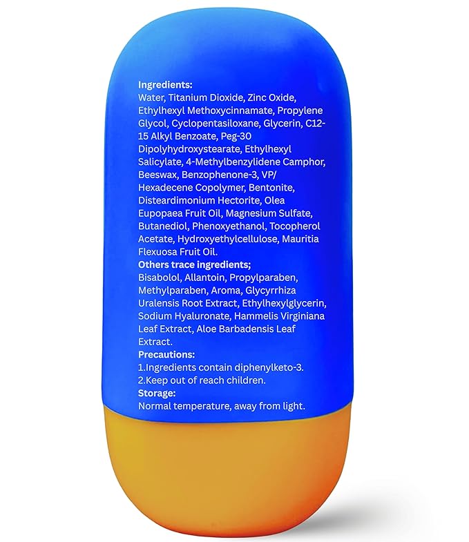 SPF 50+ Sunscreen Lotion, Formulated For Sensitive Skin. PA+++ UVA/UVB Protection Against Sunburn. Sweat And Water Resistant Upto 80 Minutes. Trusted and Recommended by Dermatologists.