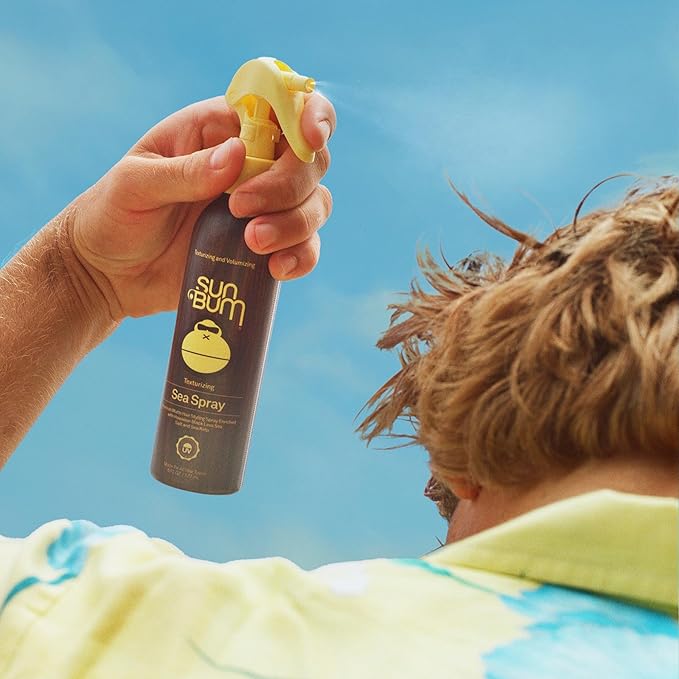 Sun Bum Sea Spray | Texturizing and Volumizing Sea Salt Spray | UV Protection With a Matte Finish-| Medium Hold-| For All Hair Types-| 6 FL OZ Bottle,(Pack of 2)