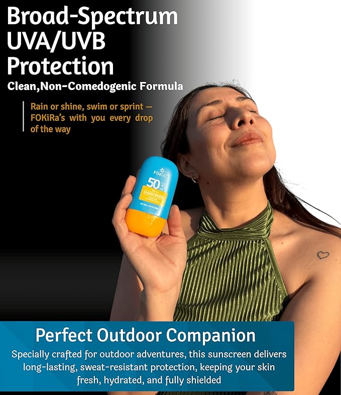 SPF 50+ Sunscreen Lotion, Formulated For Sensitive Skin. PA+++ UVA/UVB Protection Against Sunburn. Sweat And Water Resistant Upto 80 Minutes. Trusted and Recommended by Dermatologists.