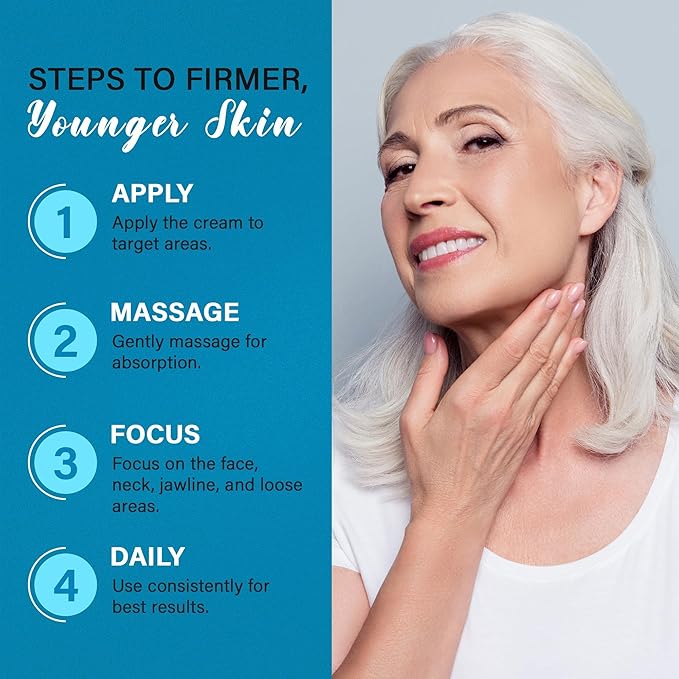 Tighten and Lift Neck Cream: Instant Face Lift Cream - 6-in-1 Anti-Aging Face Moisturizer for Anti-Wrinkle Firm - Collagen Retinol Peptides & Hyaluronic Acid Neck Firming Cream for Skin Care