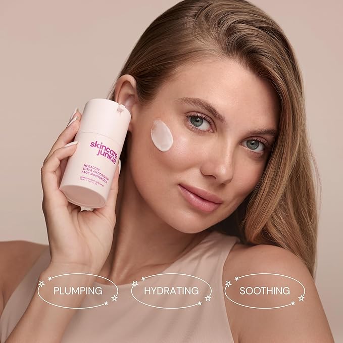 Megadose Super Antioxidant Face Moisturizer for oily, acne-prone, normal, sensitive, and combination skin, Dermatologist developed, 1.7 OZ
