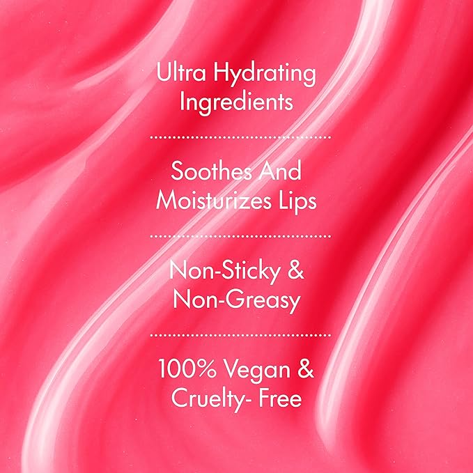 Ruby & Millie Tinted Lip Balm Pink Guava - Hydrating Moisturizing Lip Butter Balm Treatment - Glossy Vegan Lipbalm 0.5 Oz