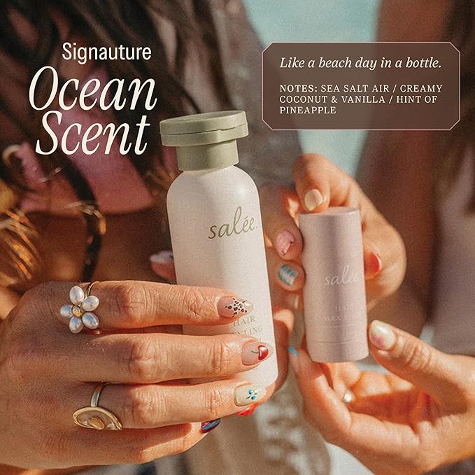 SALEE. - Hair Styling Cream & Wax Stick Duo Travel Size For Women & Kids | Anti-Frizz Leave-In Smoothing Cream & Wax Flyway Tamer Wand for All Hair Types