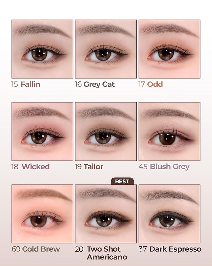 HOLIKA HOLIKA My Fave Piece Eye Shadow 69 Cold Brew - Korean Eye Makeup with Buttery Texture, Matte to Shimmer Formula, Smooth Blendable Pigmented Colors, Luxurious Finish for All-Day Wear