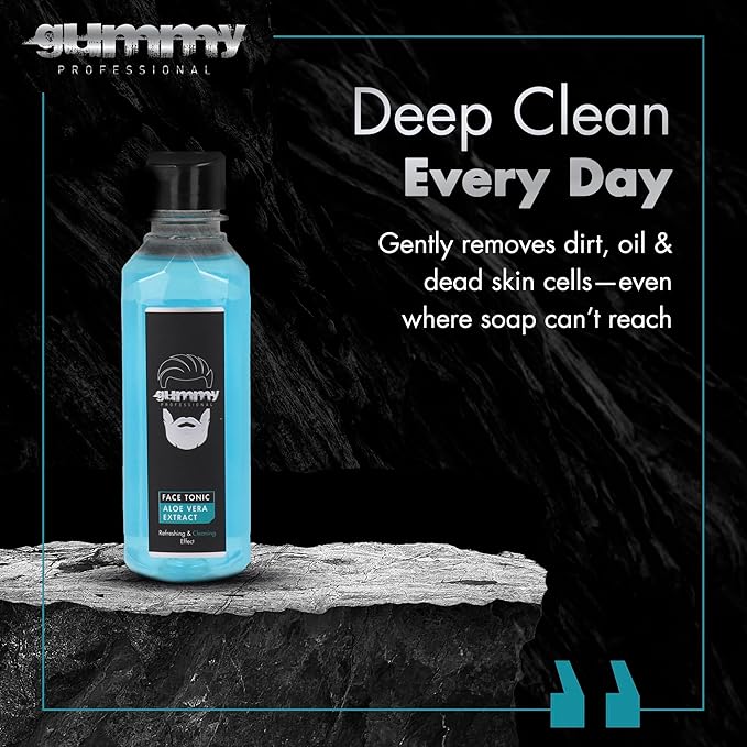 Gummy Professional Face Tonic - Hydrating Facial Toner with Green Tea Extract - Refreshing Cleansing Water that Helps Prepare Skin for Moisturizer - Daily Care by Men and Women - All Skin Type - 250ml