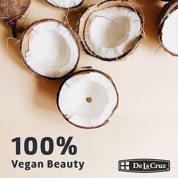 De la Cruz Coconut Oil - Expeller Pressed Coconut Oil for Skin and Hair - Natural Moisturizer for Skin and Hair - 2.2oz (6 Jars)