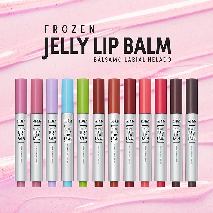 KISS NEW YORK Frozen Jelly Lip Balm Pen, High Shine Lip Gloss for Sheer Tint, Hydrating Melting Lipstick With Hyaluronic Acid, Cooling Effect With Menthol, Non-Sticky & Long Lasting (S.Trans Red)