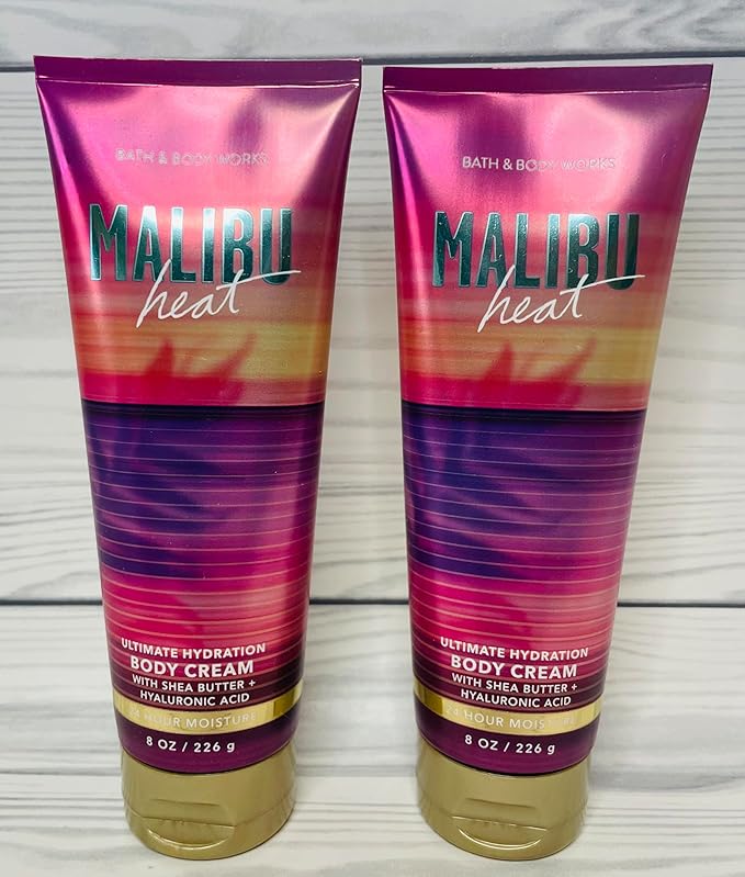 Bath & Body Works Malibu Heat Ultimate Hydration Body Cream 8 Ounces Pack of 2