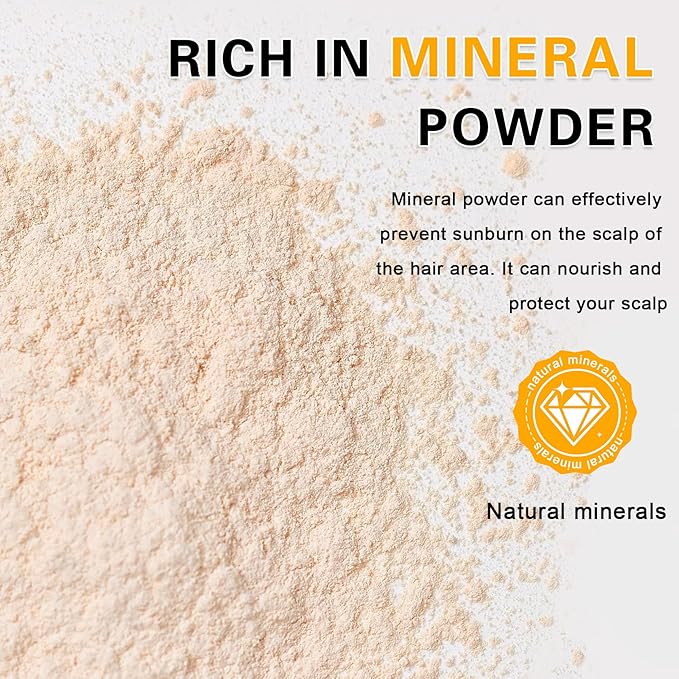 Mineral Sunscreen Powder for Scalp and Hair SPF 35 PA+++ Scalp Sunscreen Powder with Broad Spectrum UV Protection, Lightweight, No-Greasy, Easy to Apply, 1PC