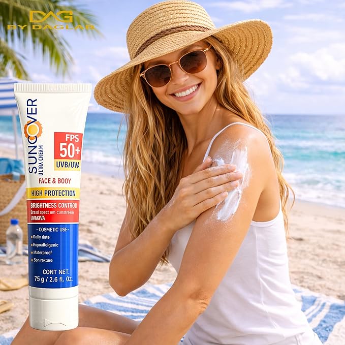 SUNCOVER ULTRA CREAM SPF 50+ UVB/UVA - High Protection for Face and Body, Hypoallergenic, Waterproof, Soft Texture, Daily Care Sunscreen