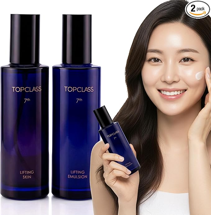 CHARMZONE Topclass Lifting Duo Set – Firming Toner & Emulsion with Triple Collagen & Protein | Anti-Aging Korean Skincare | Hydrating & Elasticity Boost | 3.38 fl oz + 3.38 fl oz