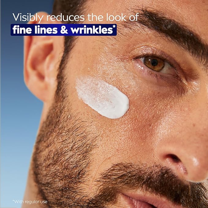 NIVEA MEN Age Defense Daily Face Moisturizer with Broad Spectrum SPF 30 Sunscreen, Pro-Retinol and Hyaluronic Acid, Beard-Friendly Face Lotion Helps Defend Against UVA/UVB Rays, 1.7 Fl Oz Bottle
