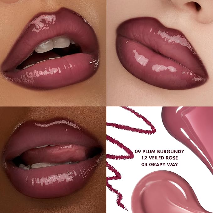 rom&nd Volume Hack Trio Glazed Plum Lip Set | Plumping, Hydrating K-Beauty Lip Kit for High-Shine, Irresistible Pouts