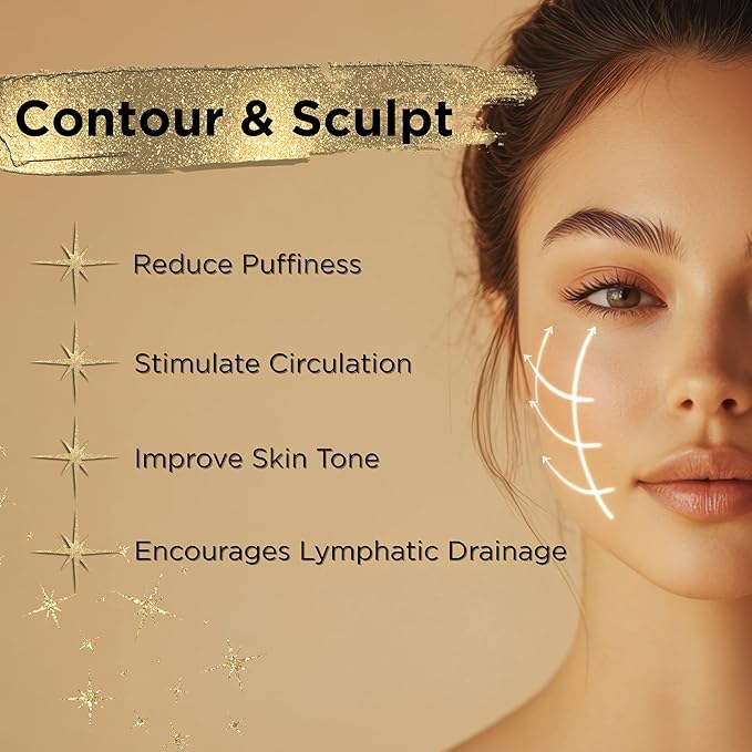 ICON Lymphatic Contour Brush for Face, Face Sculpting Tool for Lymphatic Drainage, Ultra Soft Bristles, Dry Brush, Helps Reduce Look of Puffiness (3 Pack)