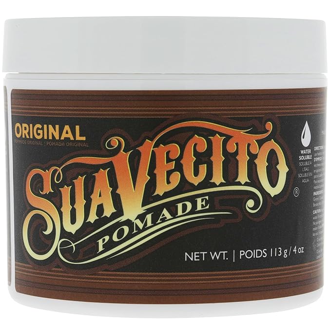 Suavecito Pomade Original All Day Hold for Hairstyles for Men, Medium Shine Water Based Wax Like Flake Free Gel, Easy To Wash Out, 8 Oz, Pack of 2