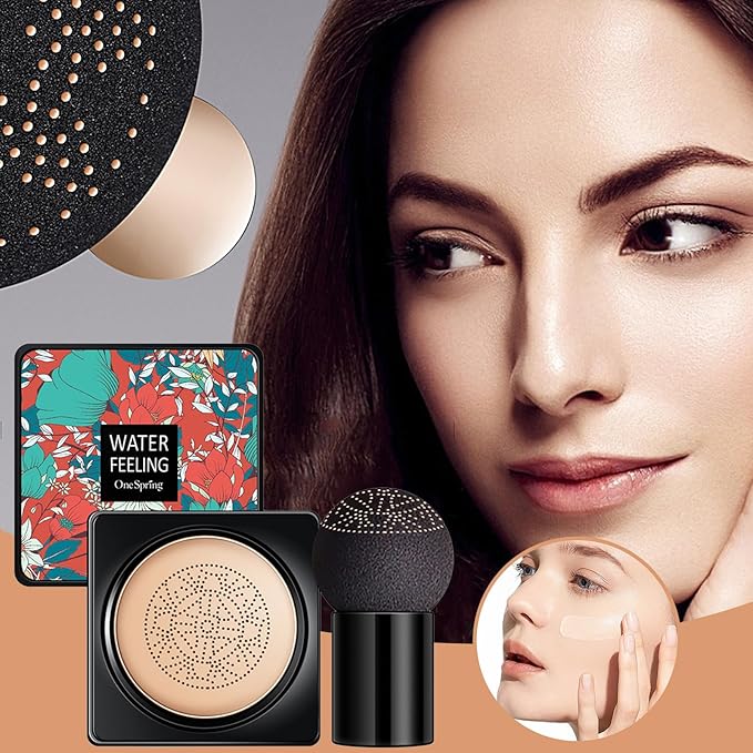 Mushroom Head Air Cushion BB Cream, Concealer Lasting Nude Makeup Moisturizing Brightening Pigment CC Liquid Foundation