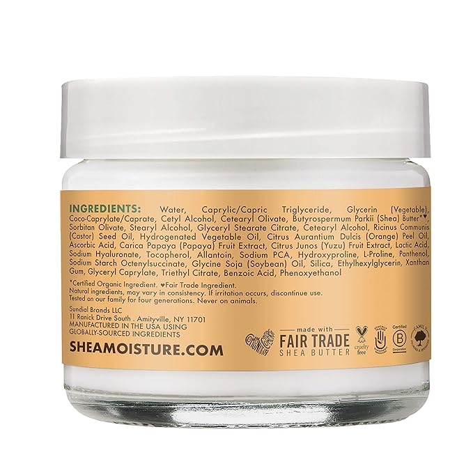 SheaMoisture Night Cream for Dull & Uneven Skin, Papaya and Vitamin C Moisturizer, 2 Oz