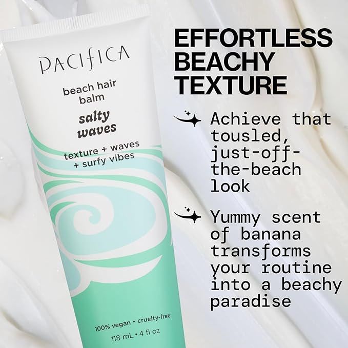Pacifica, Beach Hair Balm Salty Waves 4 Ounces, 4 Fl Oz