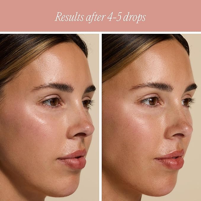 + Lux Unfiltered N°12 Sun Struck Bronzing Face Tanning Drops - Gradual Self Tanner - Natural Glow, Streak-Free, Fragrance Free - Hyaluronic Acid & Vitamin E - Vegan & Cruelty Free - Bronze
