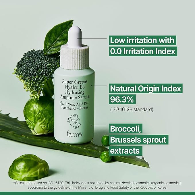 Farm Rx Super Greens Hyalru B5 Balancing Toner (6.4fl oz) & Super Greens Hyalru B5 Hydrating Ampoule Serum