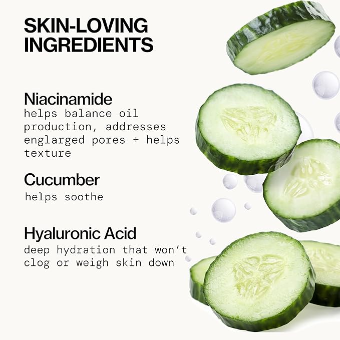 Pacifica Pore Warrior Everyday Face Lotion Acne Fighting - Niacinamide, Cucumber and Hyaluronic Acid1.7 oz