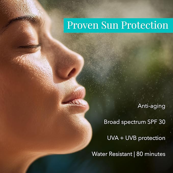 SolRX Sport Sunscreen SPF 30 Dry Spray, 6 oz – Broad Spectrum UVA/UVB, Water & Sweat Resistant, Reef Friendly Formula, Fast-Drying Continuous Sunblock Spray for Active Outdoor Protection