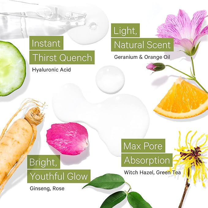 Tree To Tub Deep Calming Toner Spray for Sensitive Skin Sensitive Skin Face Wash for Oily or Combination Skin Face Priming Hydrating Hyaluronic Acid Organic Witch Hazel Rose Water Ginseng Green Tea