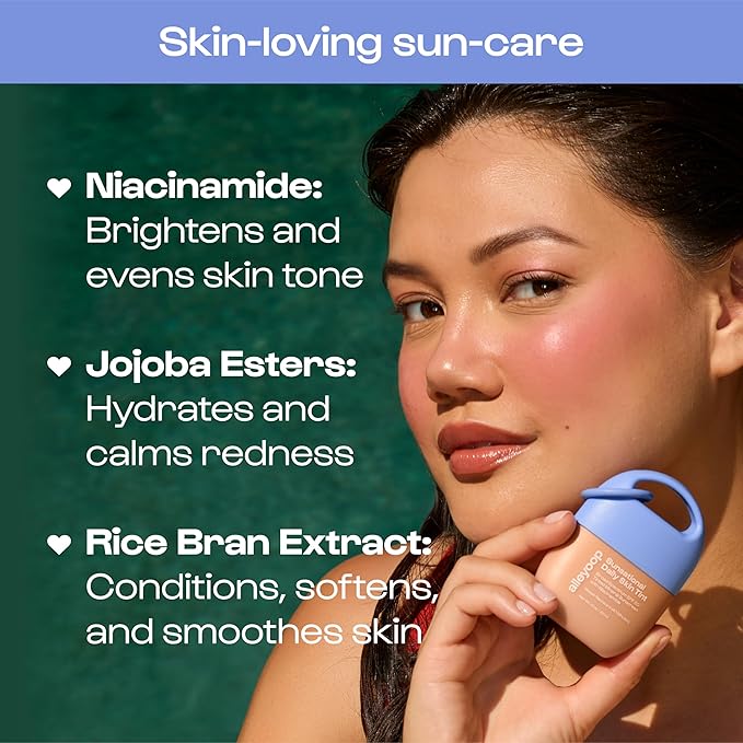 Alleyoop Sunsational Tinted Moisturizer SPF 50 for Face Broad Spectrum – 100% Mineral Face Sunscreen with Jojoba, Hydrating & Soothing Tinted Sunscreen, Vegan & Cruelty-Free (Dawn)