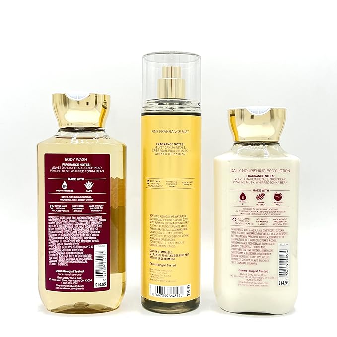 Dahlia Bath & Body 3-Piece Bundle | Body Wash, Fine Fragrance Mist and Daily Nourishing Body Lotion