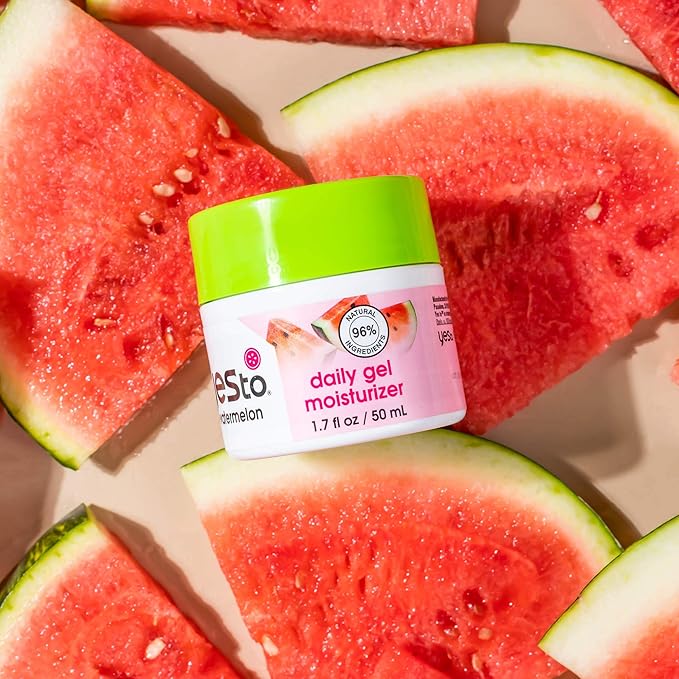 Yes To Watermelon Daily Gel Moisturizer, Plumping Moisturizer That Improves Texture & Refreshes Your Skin, With Antioxidants, Sodium Hyaluronate & Vitamin C, Natural, Vegan & Cruelty Free, 1.7 Fl Oz