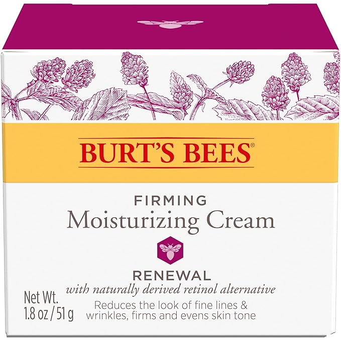 Burt's Bees Renewal Firming Face Cream, Anti-Aging Retinol Alternative, Moisturizing Natural Origin Skin Care, 1.8 Ounce