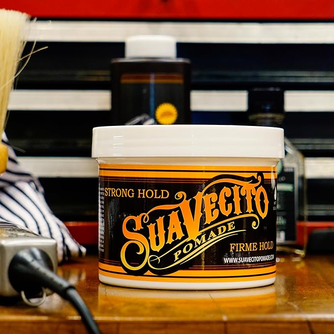 Suavecito Strong Hold Hair Pomade For Men, 32 oz - Medium Shine Water Based Wax Like Flake Free Hair Gel - Easy To Wash Out - All Day Hold For All Hair Styles