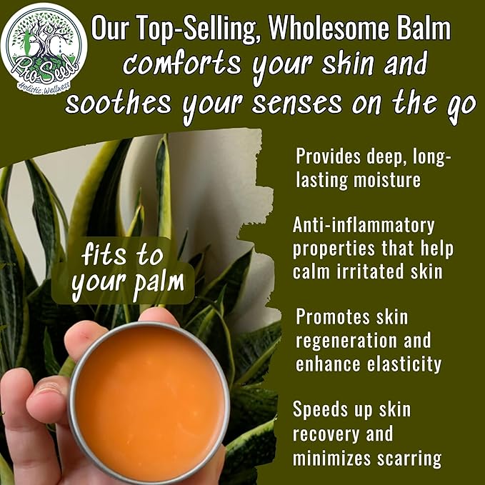ProSeed Manuka Honey Unwhipped Tallow Balm – Handmade Grass-Fed Beef Moisturizer with Frankincense, Vitamin E, Castor, Buah Merah & Turmeric – Face & Body Cream for Men, Women & Kids – Travel Size