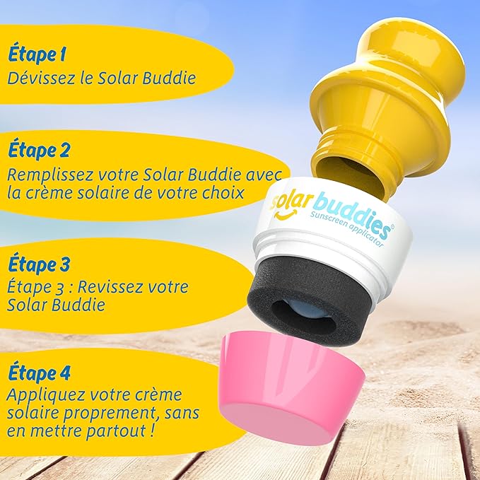 Solar Buddies Clip Sunscreen Applicator Bottle or Water Bottle NOT Included.