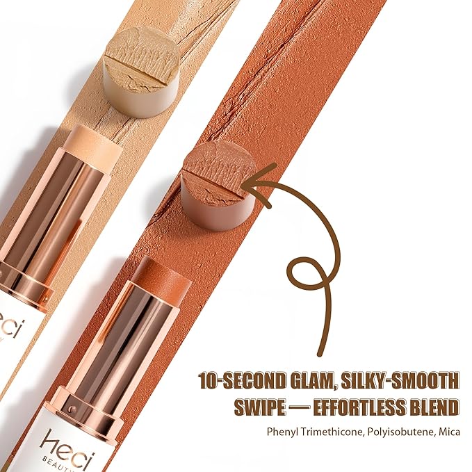 Tinted Foundation Stick, Balm to Cream Foundation with Light to Medium Coverage, Infused with Hydrating Ingredients, Medium Dark 04, 0.25 oz