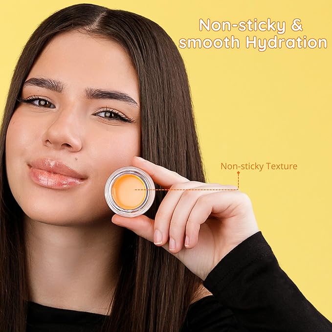 Original Bee Balm Lip Balm – Peach Hydrating Lip Butter with Propolis & Honey, Lip Moisturizing Mask for Dry & Cracked Lips, Reduces Lip Lines with Beeswax & Vitamin E